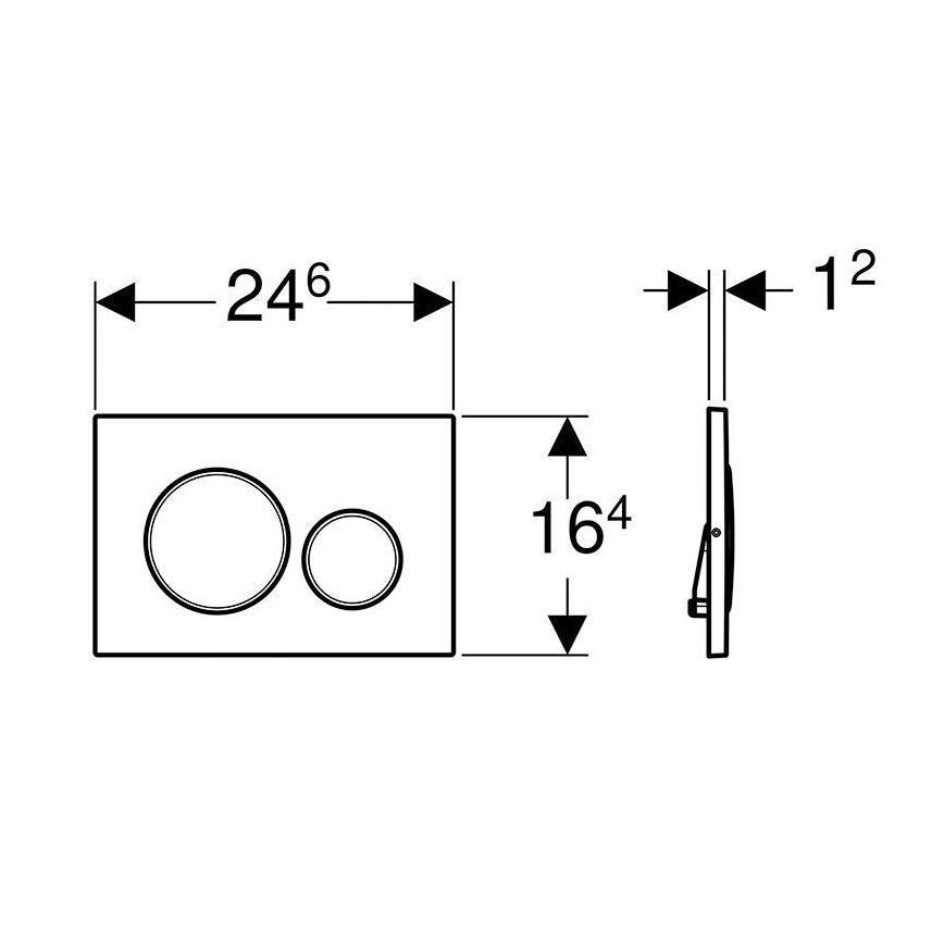Geberit 115.889.SN.1 - Sigma20 flush plate 24.6 x 16.4 cm stainless steel