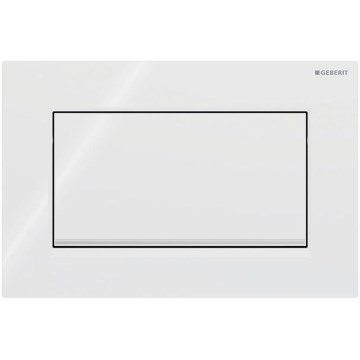 Geberit 115.893.KJ.1 - Sigma30 flush plate 24.6 x 16.4 cm white/polished chrome