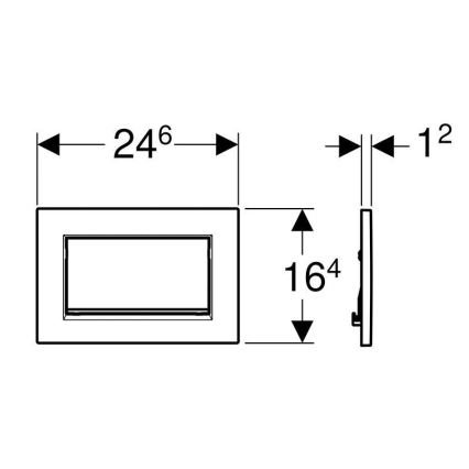 Geberit 115.893.KJ.1 - Sigma30 flush plate 24.6 x 16.4 cm white/polished chrome