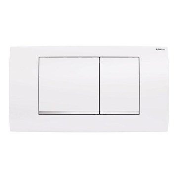 Geberit 115.899.KJ.1 - Twinline30 dual-flush plate 34 x 18.5 cm white/polished chrome