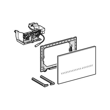 Geberit 116.090.SG.6 - Sigma80 touchless flush plate 24,7x16,4 cm IP45 black