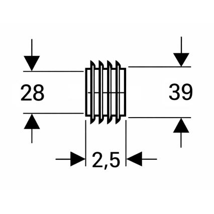 Geberit 119.669.00.1 - Rubber connection sleeve for 28 mm flush pipe, black