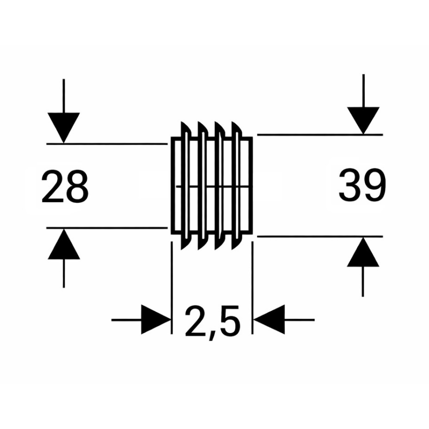Geberit 119.669.00.1 - Rubber connection sleeve for 28 mm flush pipe, black