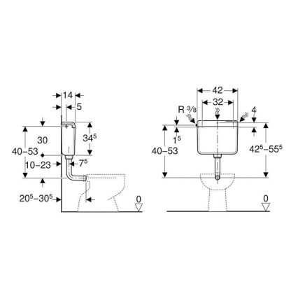 Geberit 136.230.11.1 - AP112 Concealed Cistern 6/9 l Alpine White