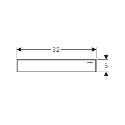 Geberit 154.336.FW.1 - In-wall drain installation kit 32x5cm stainless steel