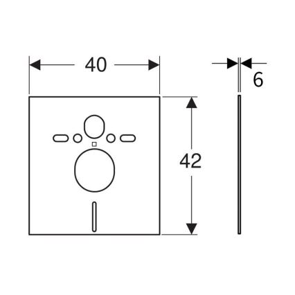 Geberit 156.050.00.1 - Insulation pad for wall-hung toilet and bidet 40x42 cm white