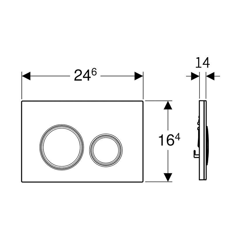 Geberit 243.905.00.1 - Flow control valve for flush elbow
