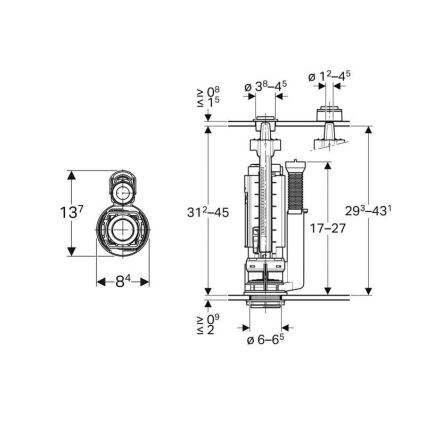 Geberit 282.050.21.2 - Type 290 Flush Valve