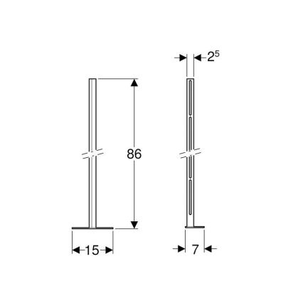 Geberit 457.872.26.1 - Kombifix support legs with base plates, set of 2