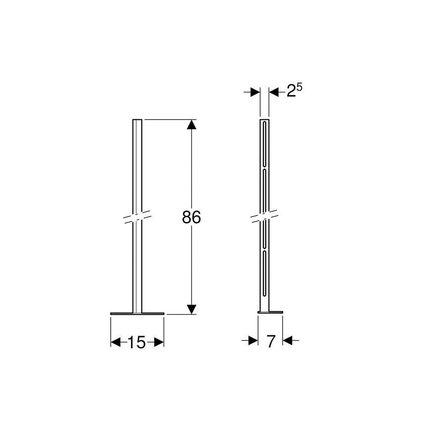 Geberit 457.872.26.1 - Kombifix support legs with base plates, set of 2