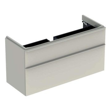 Geberit 500.355.JL.1 - Smyle Square Under-Sink Bathroom Cabinet 61.7 x 118.4 cm, Sand
