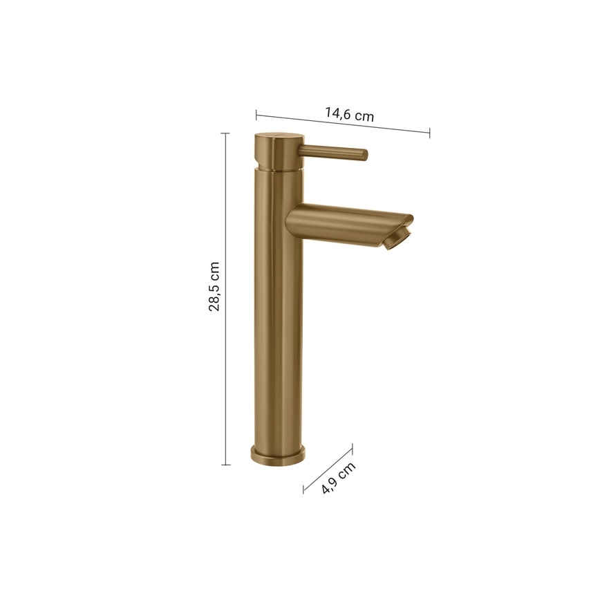 Gedy - ALTO 28.5 cm Gold Basin Mixer