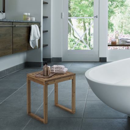 Gedy - Bathroom stool HIMALAYA 39,5x44,3 cm bamboo