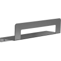 Gedy - CLEO 30 cm towel shelf with hanger, metallic grey