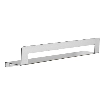 Gedy - CLEO 50 cm Shelf with Towel Rail, Matte Stainless Steel