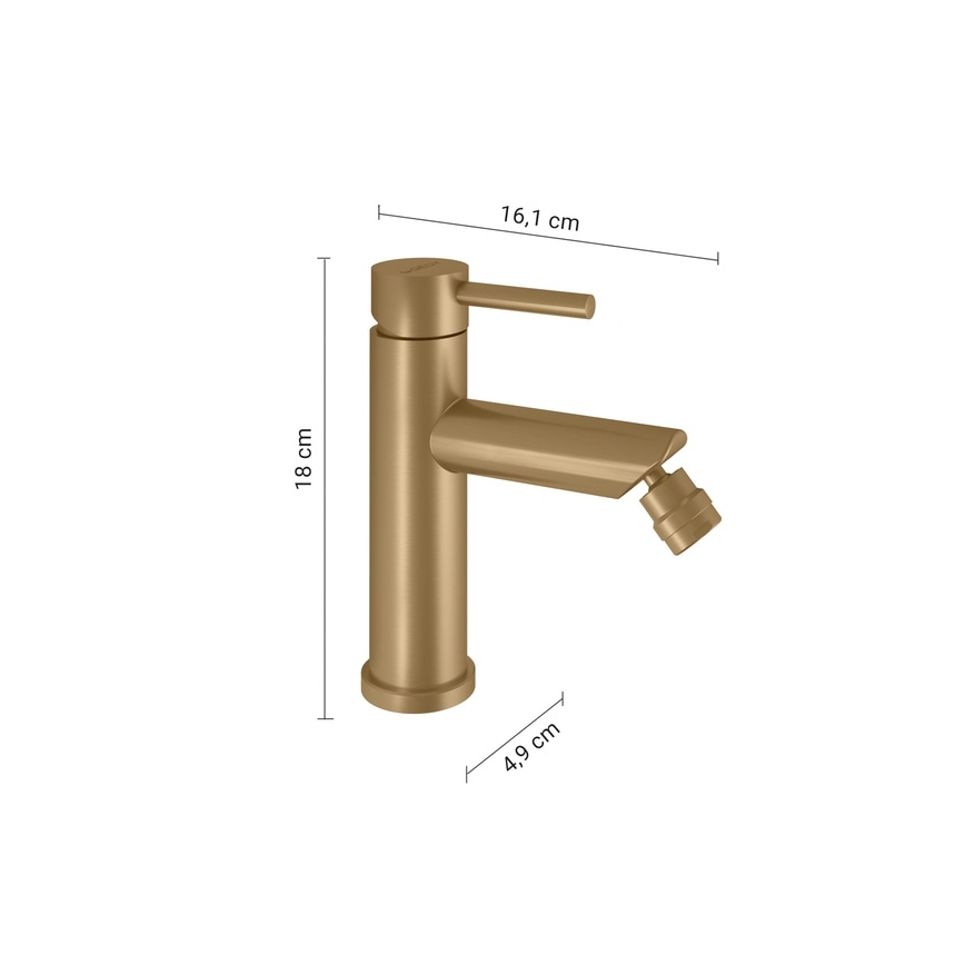 Gedy - COMO 18 cm Gold Bidet Mixer Tap