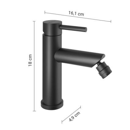 Gedy - COMO 18 cm Matte Black Bidet Faucet
