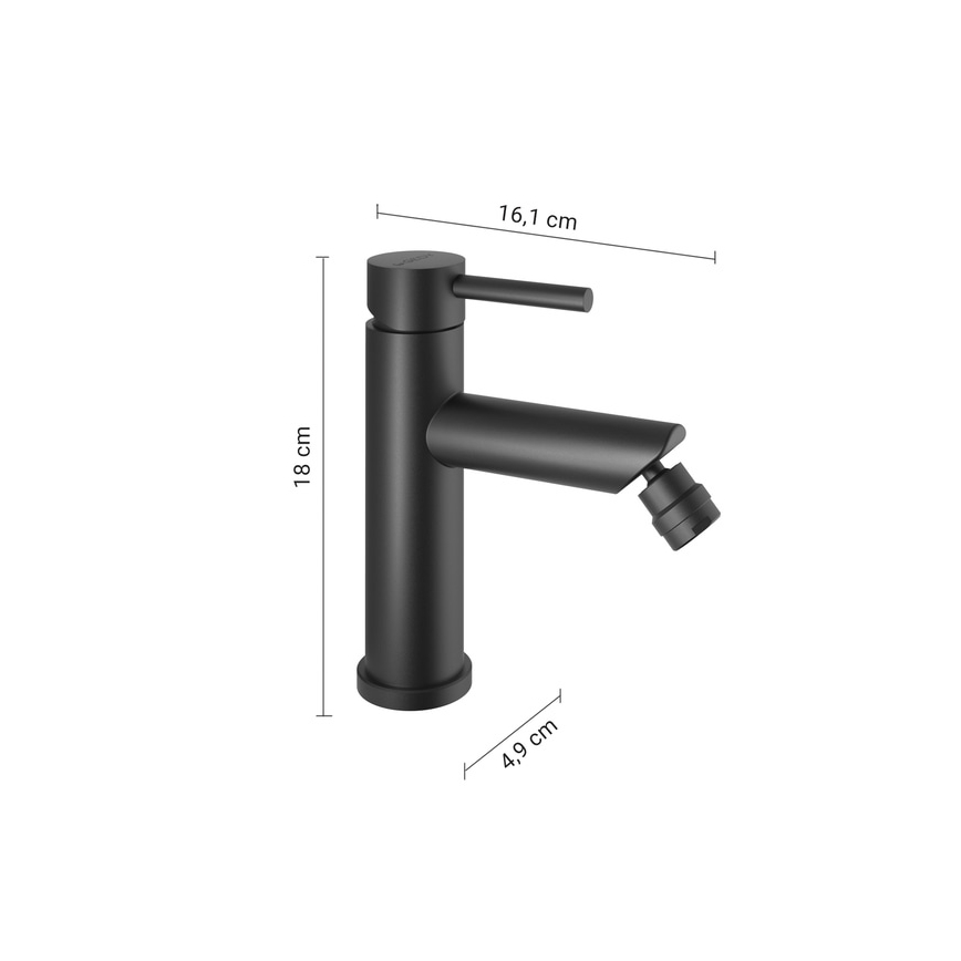 Gedy - COMO 18 cm Matte Black Bidet Faucet