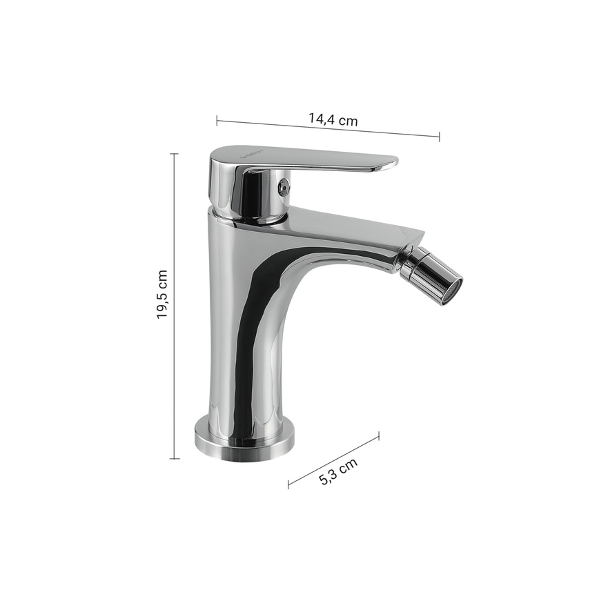 Gedy - COMO 19.5 cm Bidet Mixer, Polished Chrome