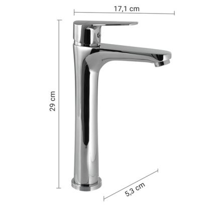 Gedy - COMO 29 cm Basin Mixer, Polished Chrome