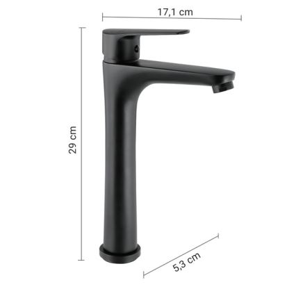 Gedy - COMO 29 cm Matte Black Basin Mixer