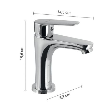 Gedy - COMO Basin Mixer 19.6 cm, Polished Chrome