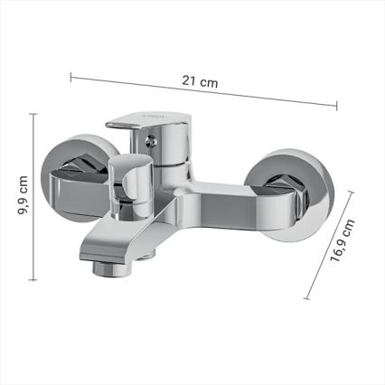 Gedy - COMO Bathtub Mixer, Polished Chrome