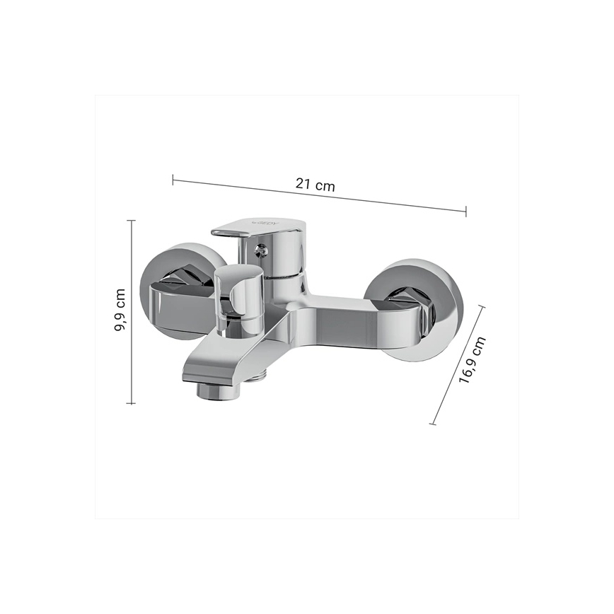 Gedy - COMO Bathtub Mixer, Polished Chrome