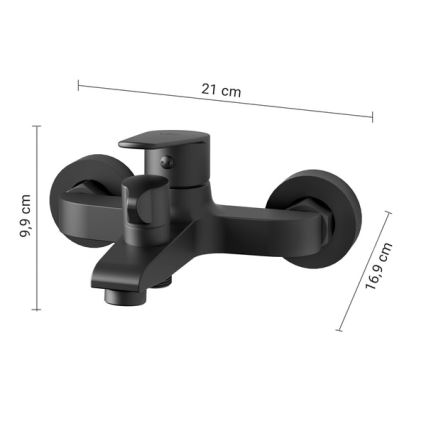 Gedy - COMO Matte Black Bathtub Faucet