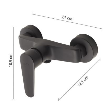 Gedy - COMO Matte Black Shower Mixer