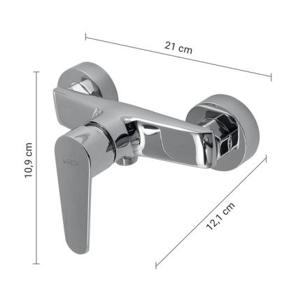 Gedy - COMO Shower Mixer, Polished Chrome