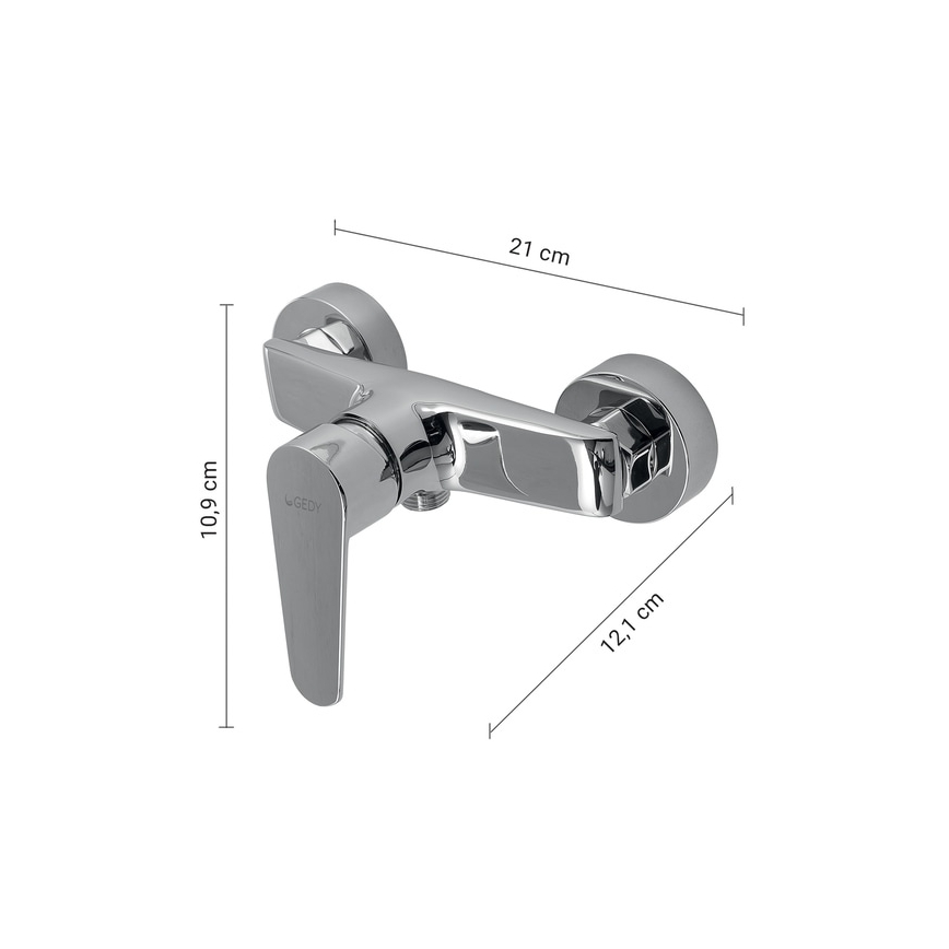 Gedy - COMO Shower Mixer, Polished Chrome