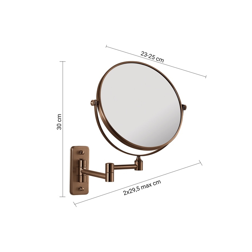 Gedy - GAIA Wall-Mounted Cosmetic Mirror, Bronze