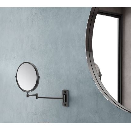 Gedy - GAIA Wall-Mounted Cosmetic Mirror, Matte Black