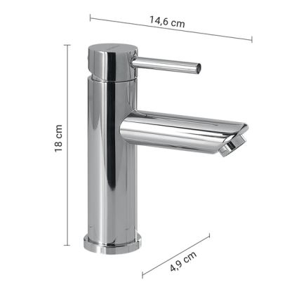 Gedy - GARDA 18 cm basin mixer, polished chrome