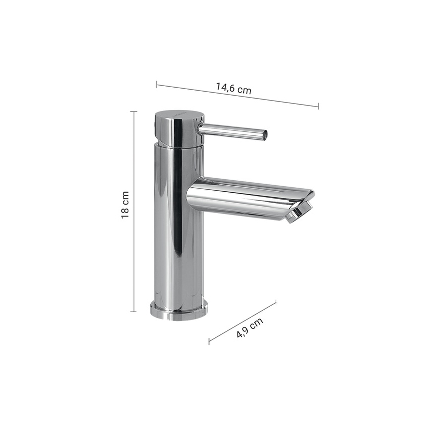 Gedy - GARDA 18 cm basin mixer, polished chrome