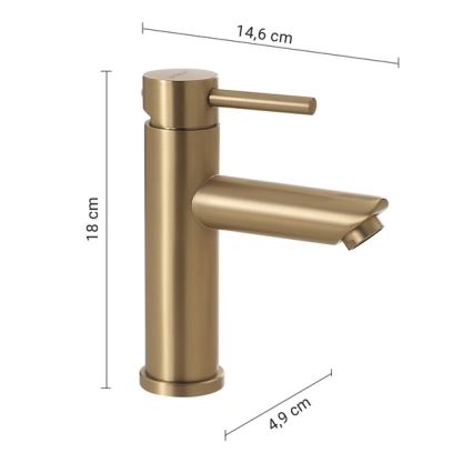 Gedy - GARDA 18 cm Gold Basin Mixer