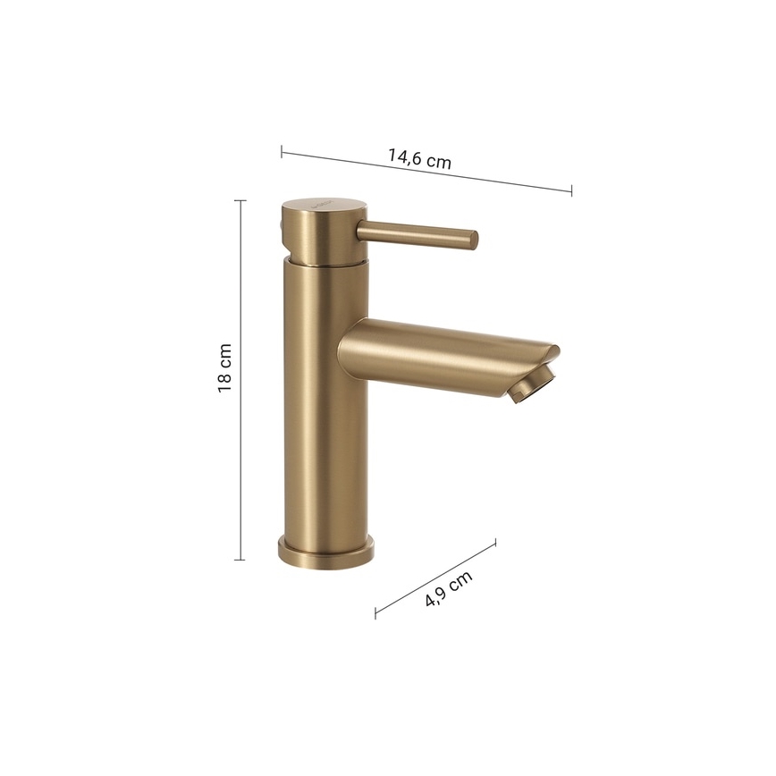 Gedy - GARDA 18 cm Gold Basin Mixer