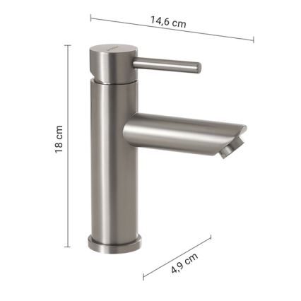 Gedy - GARDA 18 cm Matte Chrome Washbasin Faucet
