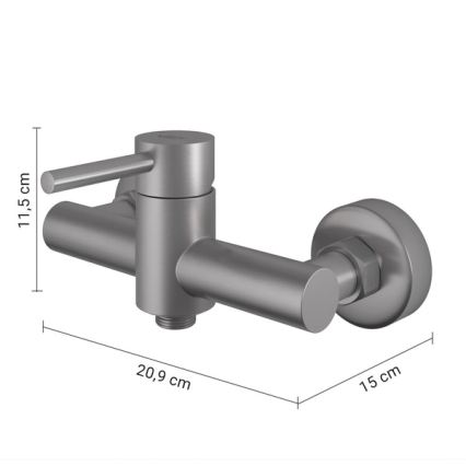 Gedy - GARDA Shower Mixer Matte Chrome