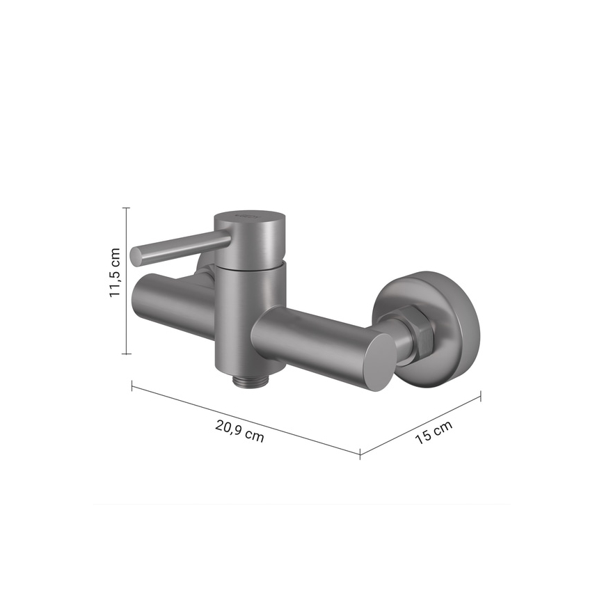 Gedy - GARDA Shower Mixer Matte Chrome