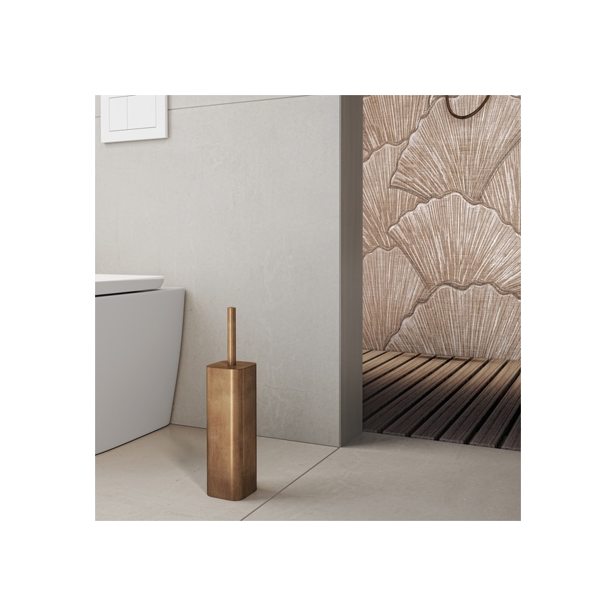 Gedy - JACK Freestanding Toilet Brush, Bronze