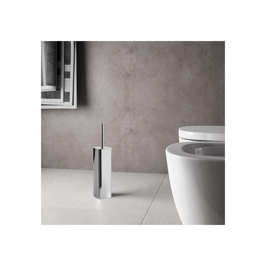 Gedy - JACK Freestanding Toilet Brush, Polished Chrome