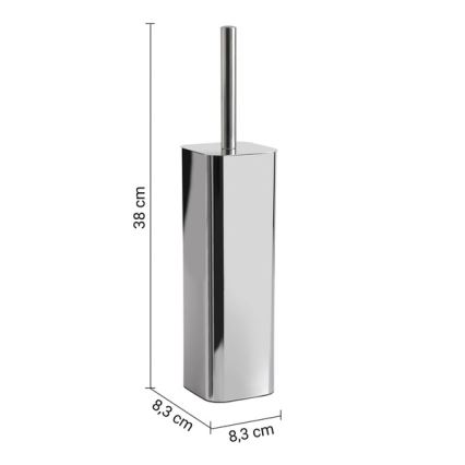 Gedy - JACK Freestanding Toilet Brush, Polished Chrome