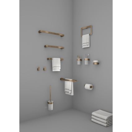 Gedy - PIRENEI 35 cm wall-mounted towel rail, bronze