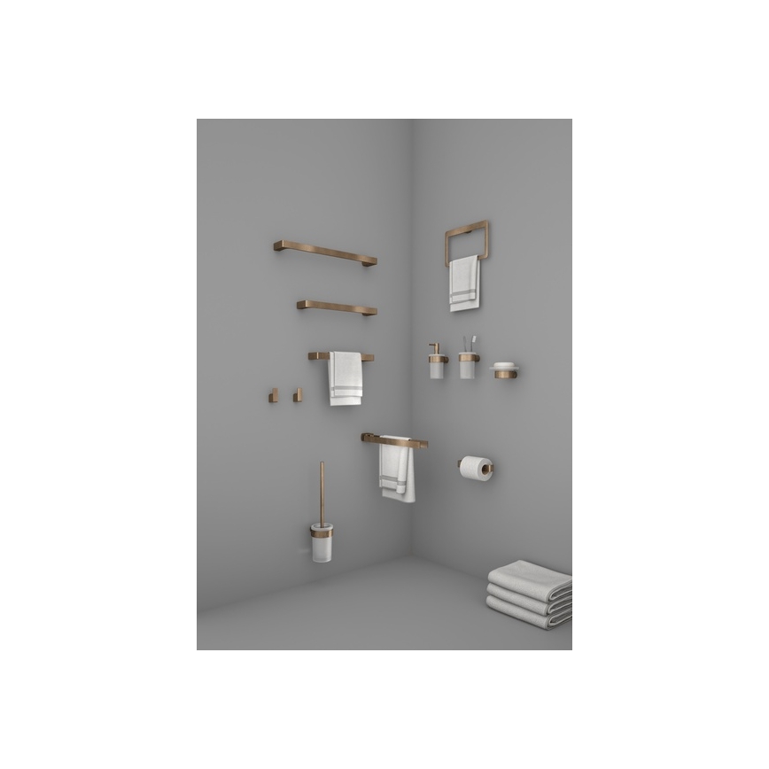 Gedy - PIRENEI 35 cm wall-mounted towel rail, bronze