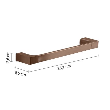 Gedy - PIRENEI 35 cm wall-mounted towel rail, bronze