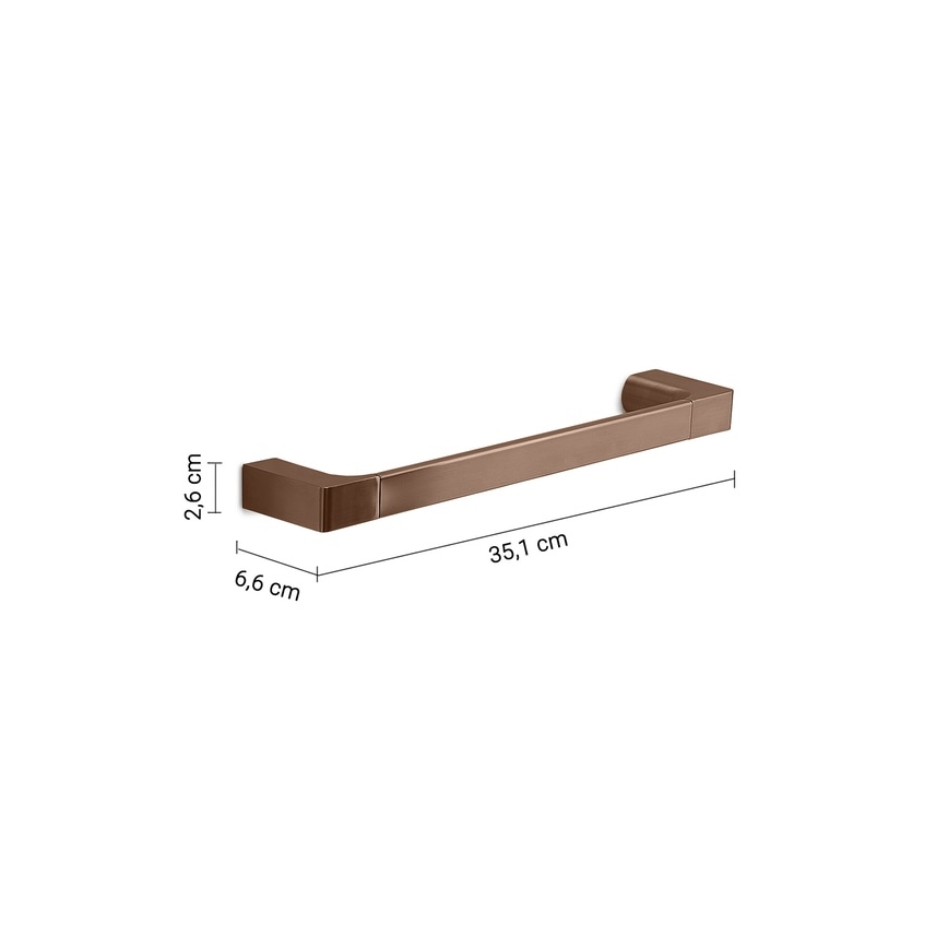 Gedy - PIRENEI 35 cm wall-mounted towel rail, bronze