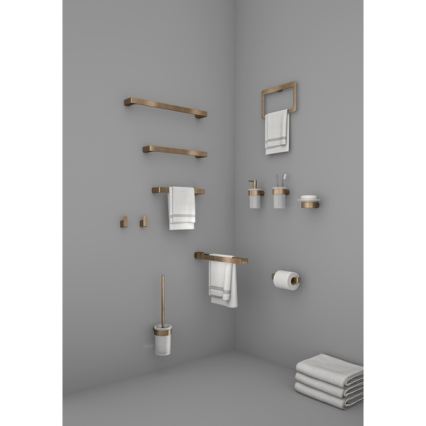 Gedy - PIRENEI 45 cm Wall-Mounted Towel Rail, Bronze