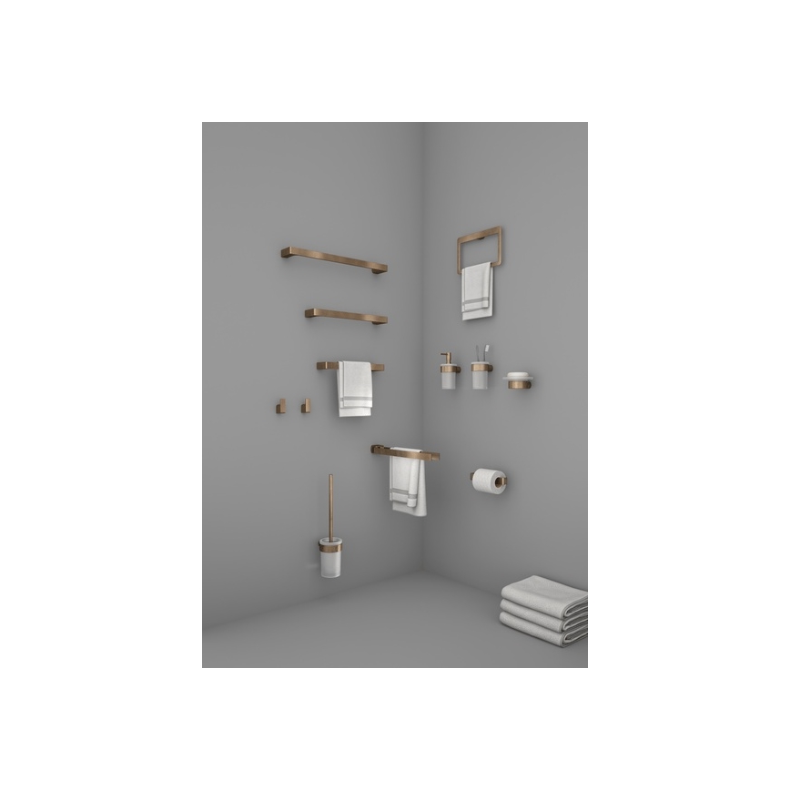 Gedy - PIRENEI 60 cm Wall-Mounted Towel Rack, Bronze